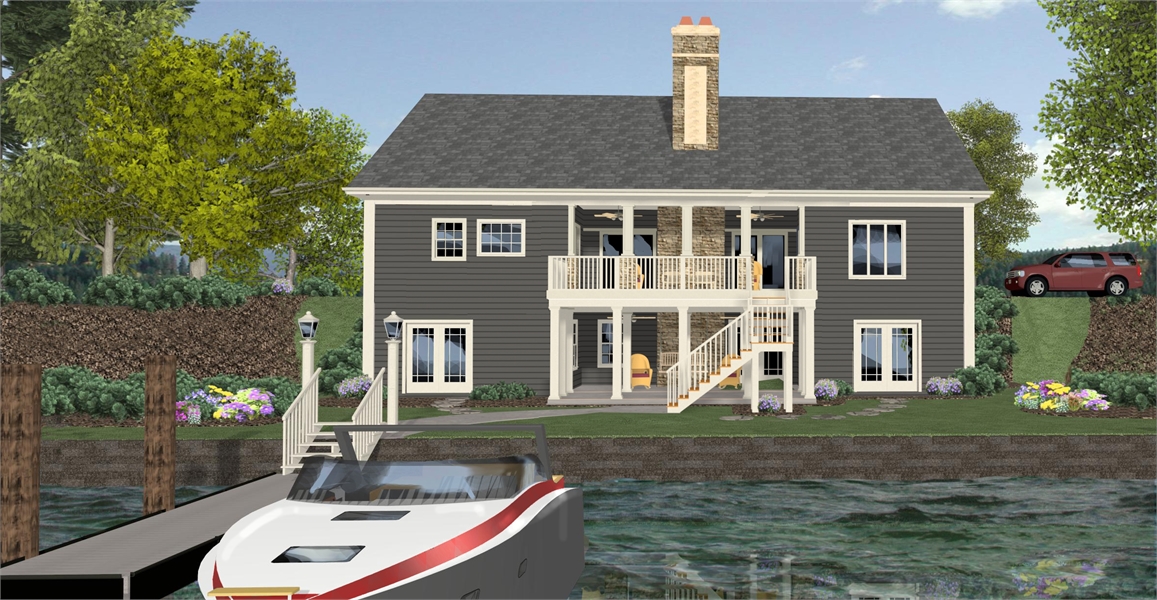 Rear View image of Meridian Bay House Plan