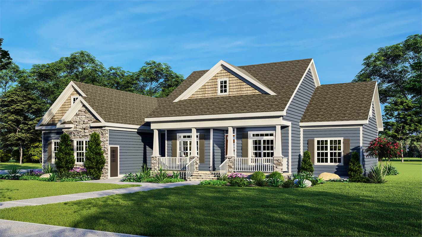 Front View image of Country Creek House Plan