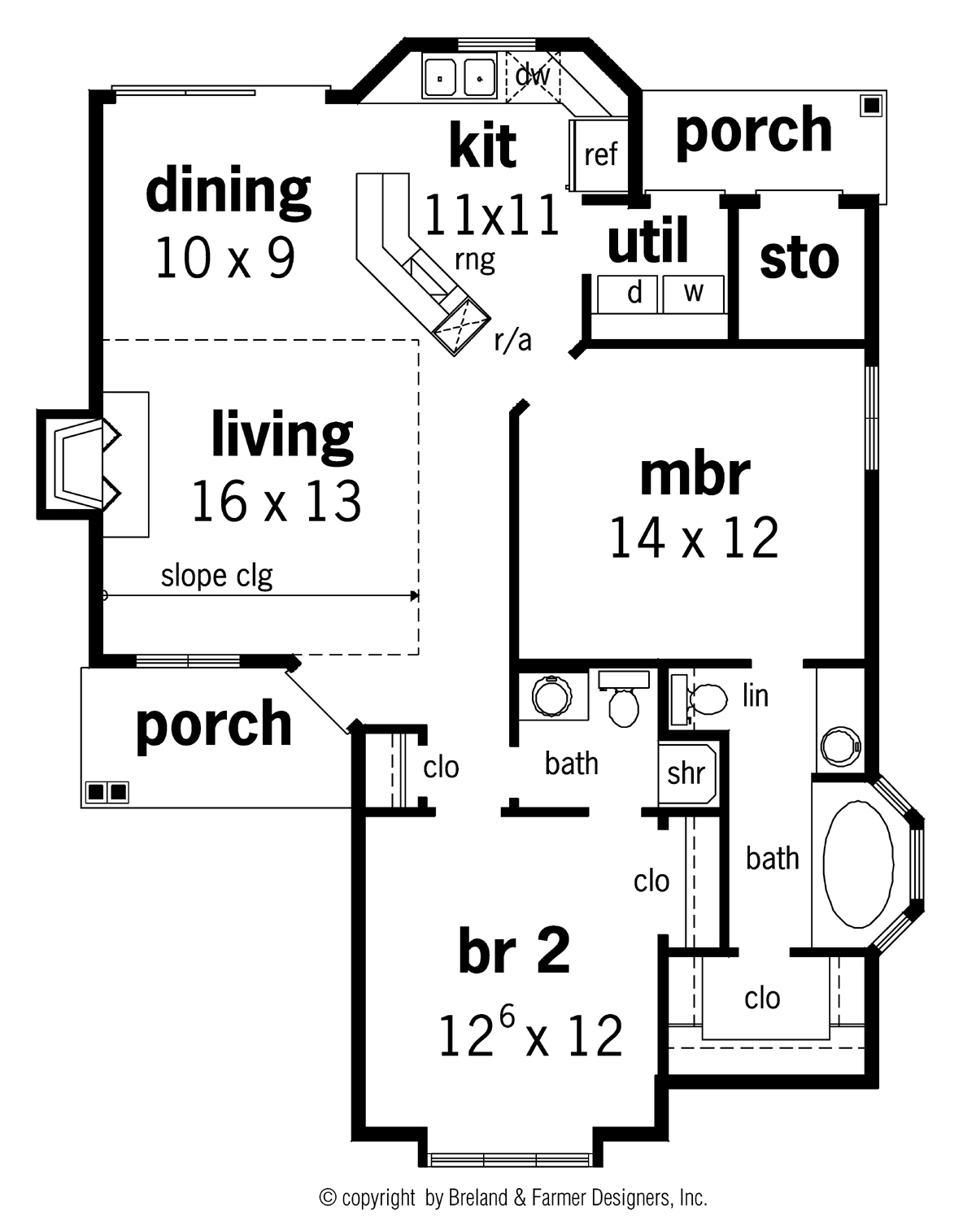 Cottage House Plan With 2 Bedrooms And