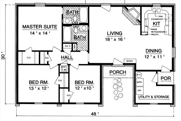 Contemporary House Plan with 3 Bedrooms and 2.5 Baths - Plan 2998