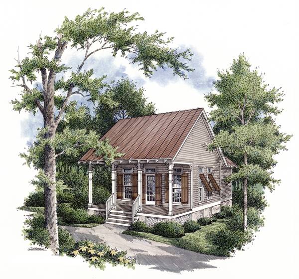 Front Rendering image of Hickory Pass - 500 House Plan