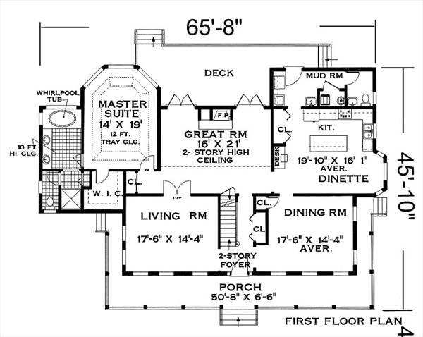Fist Floor image of Great Home House Plan