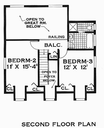 second floor image of Great Home House Plan