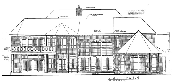 Rear Elevation image of Islip 2903 House Plan