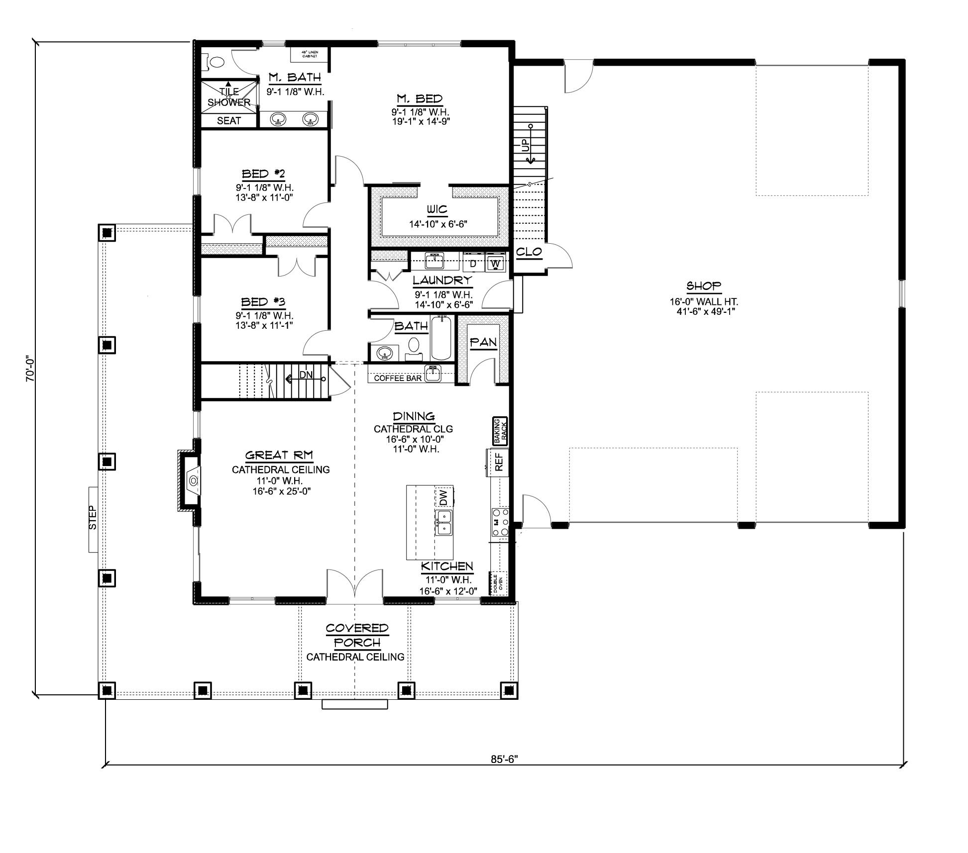 1st Floor with Basement Stairs