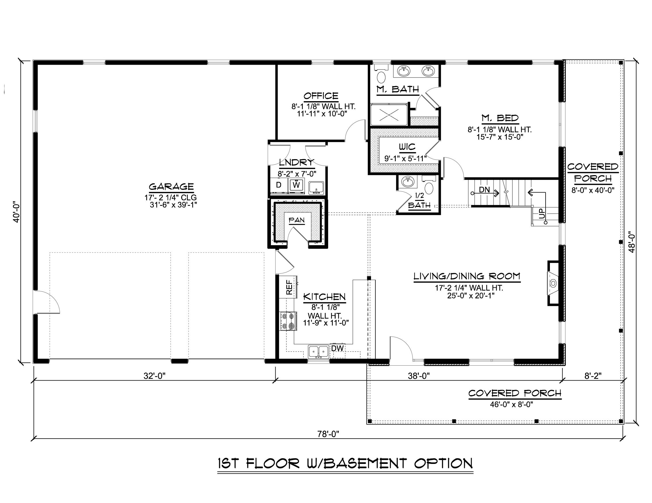 1st Floor with Basement Stairs