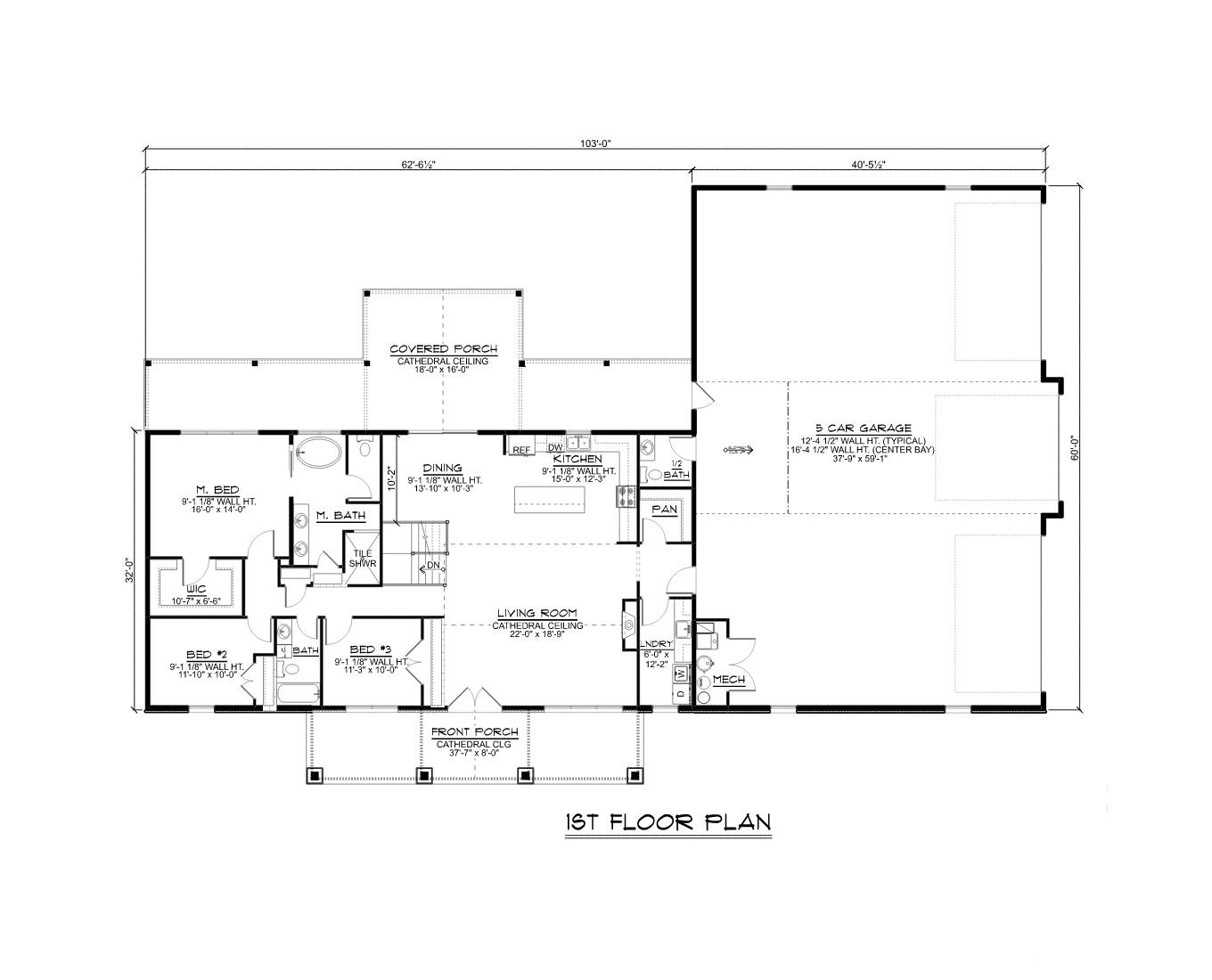 1st Floor with Basement Stair Location