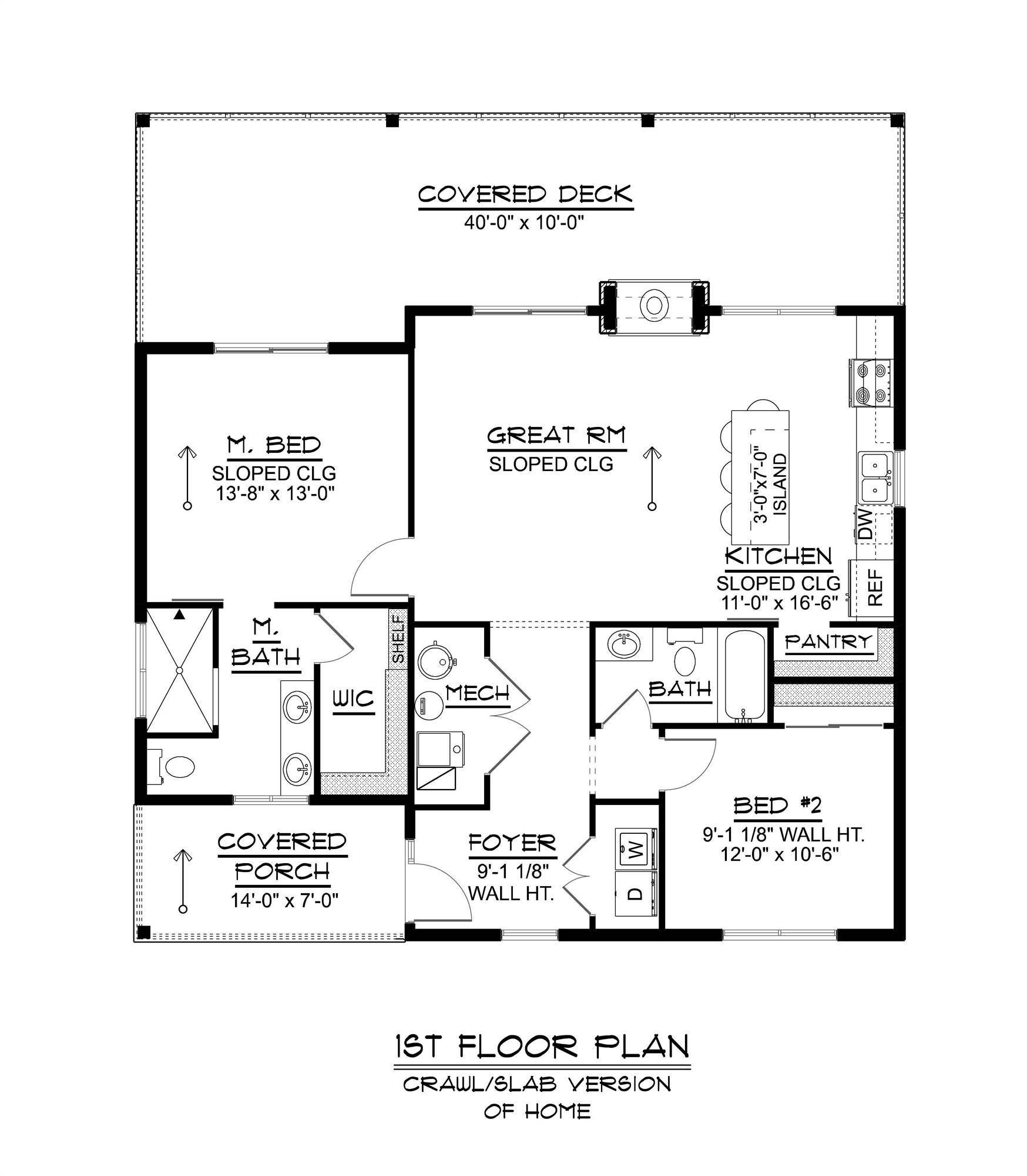 1st Floor with Crawlspace Foundation