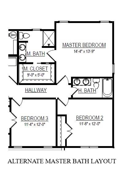 Alternate Primary Bath Layout