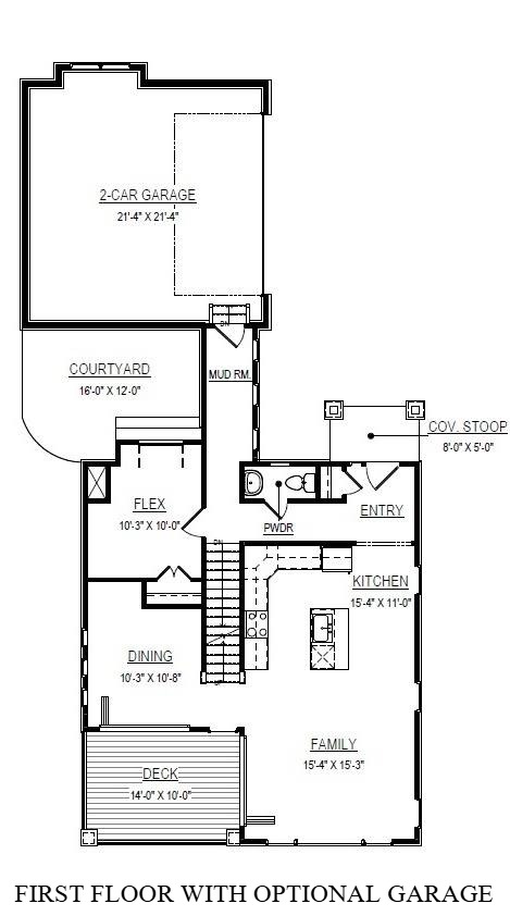 1st Floor with Optional Garage
