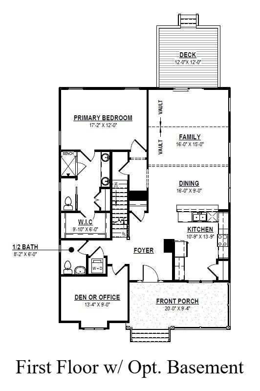 1st Floor with Optional Basement