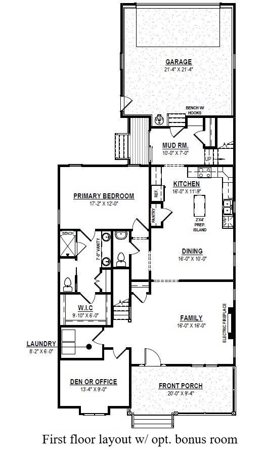 Bonus Room Stair Location