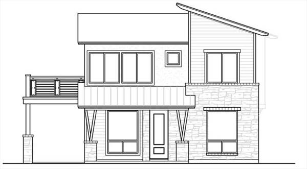 South Elevation image of The Kristin House Plan