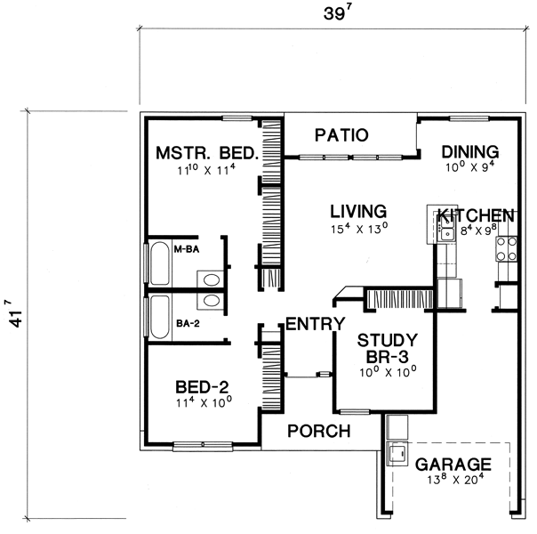 House Plans Under 100 Square Meters 30