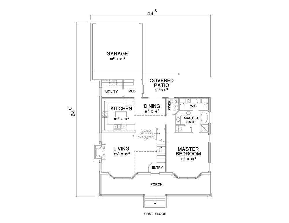 Country House Plan with 3 Bedrooms and 2.5 Baths - Plan 3089