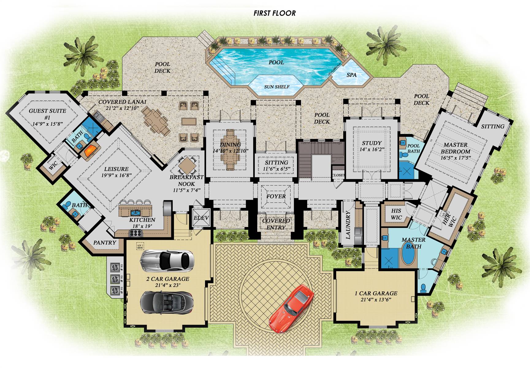 Luxury 4 Bedroom Florida Beach Style House Plan 7534 Plan 7534