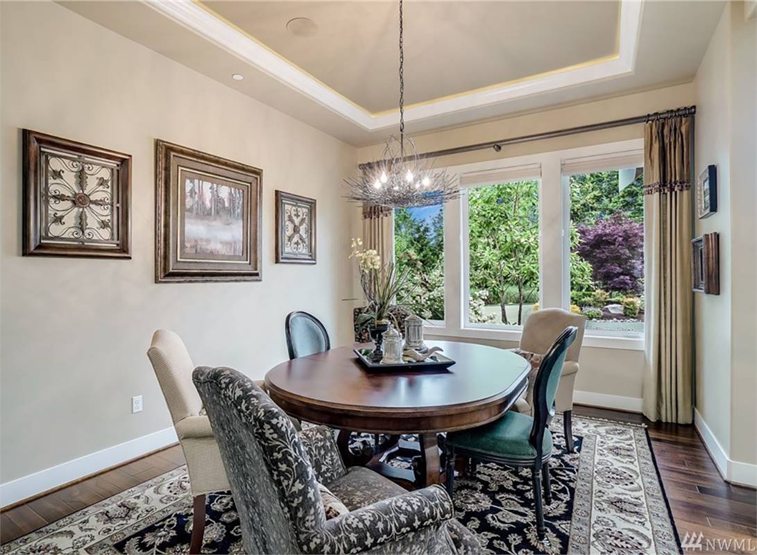 Dining Room with Custom Tray Ceiling