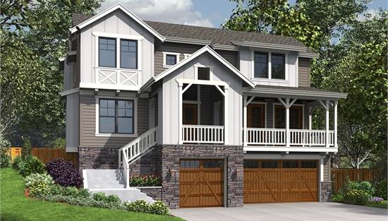 House Plan 7464 Loganberry, House With Garage Underneath