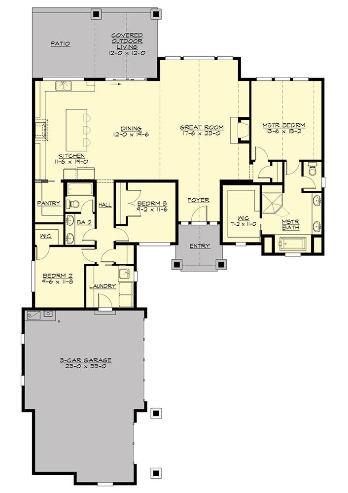 3 Bedrooms and 2.5 Baths - Plan 7714