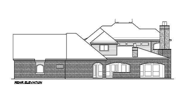 Rear Elevation image of Augusta House Plan