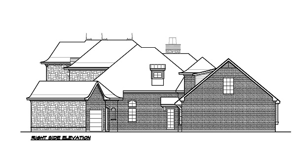 Right Elevation image of Augusta House Plan