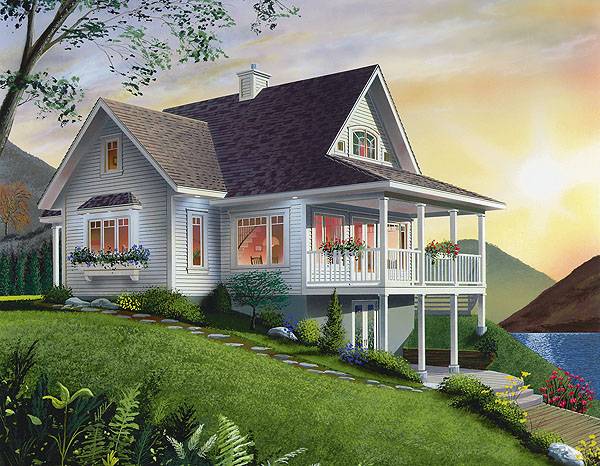 House Plans For A Sloped Lot Dfd, Lake House Plans With Finished Basement