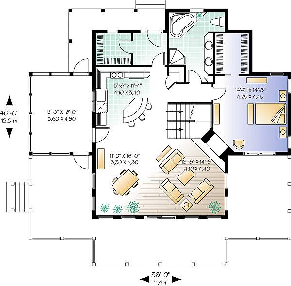 1st Floor Plan image of The Pocono 2 House Plan