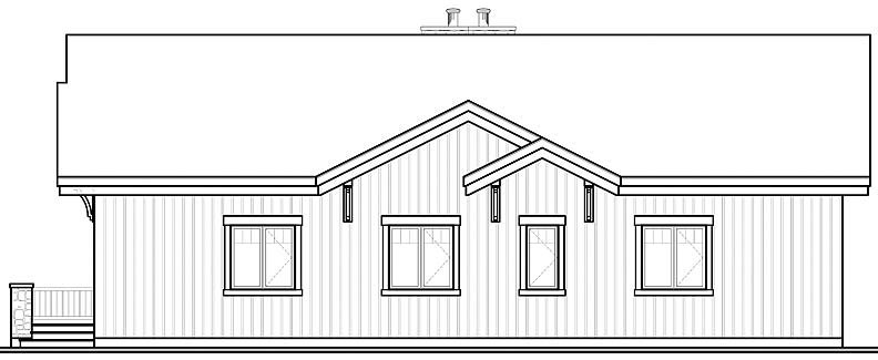 Rear Elevation image of Brookside House Plan