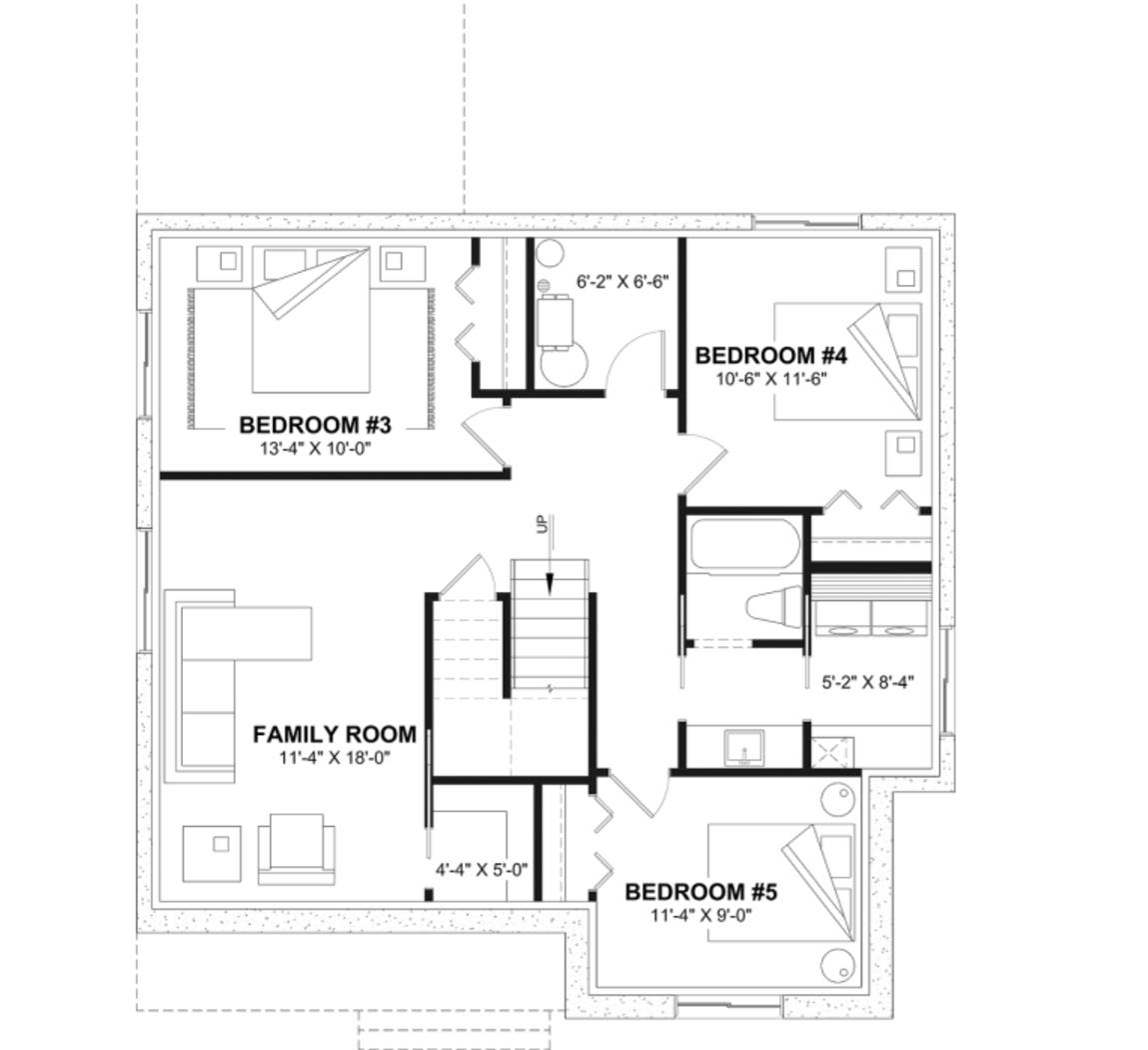 Optional Finished Lower Level Plan