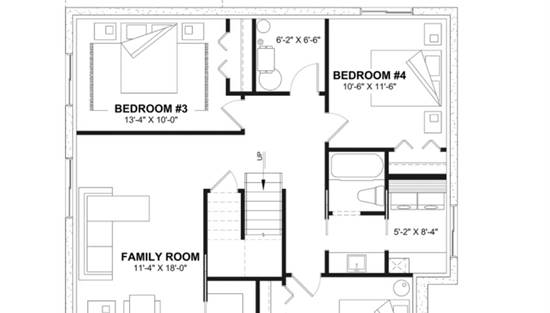 Optional Finished Lower Level Plan