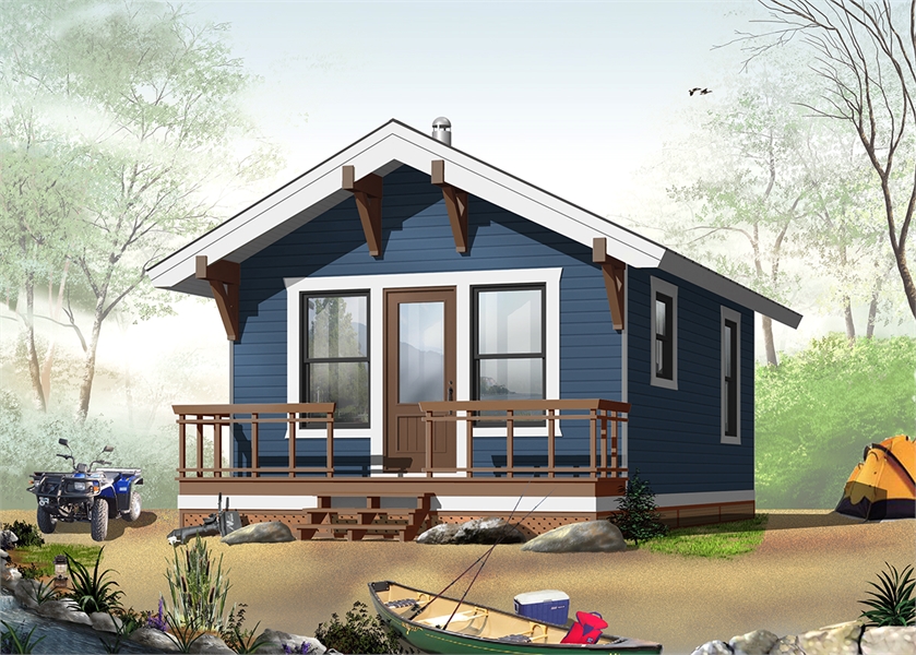 House Plan 1490: Tiny House Plan with Screw Pile Foundation