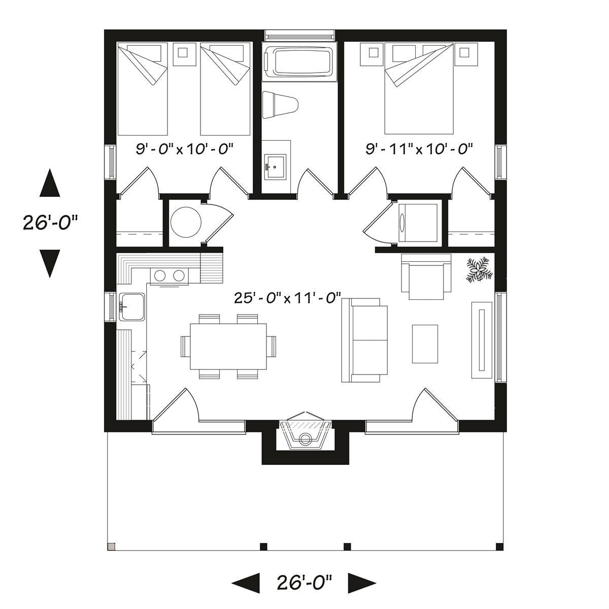 Contemporary Style House Plan 4709 Bonzai Plan 4709