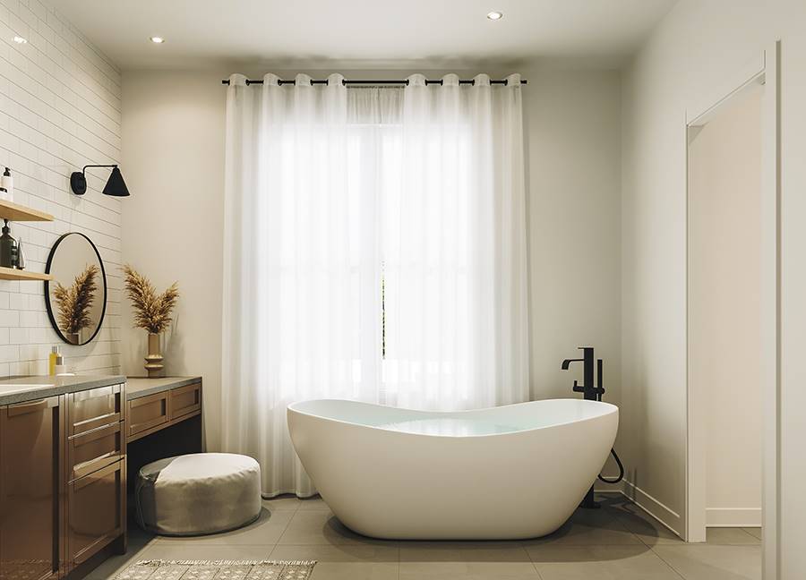 Outstanding Master Ensuite Bath with Soaking Tub