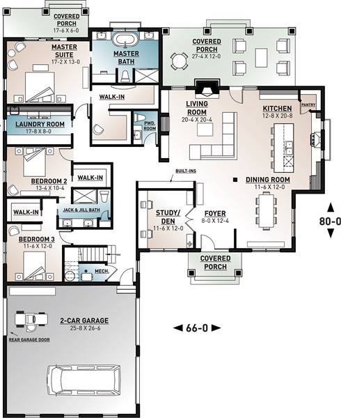 House Plan 7333: First Floor