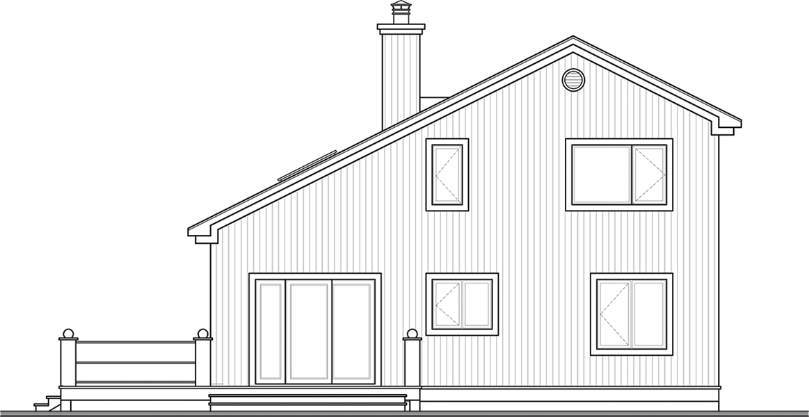 Rear Elevation image of Ataglance House Plan