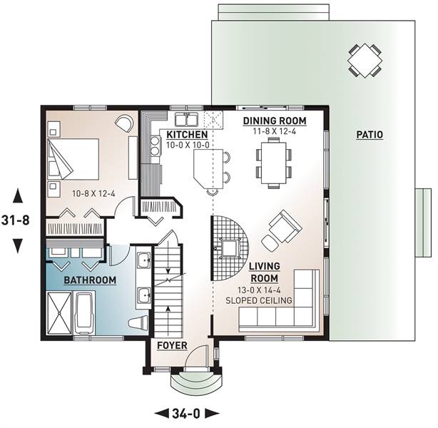 1st Floor Plan image of Ataglance House Plan