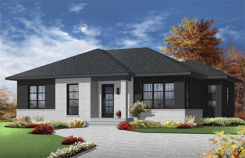 Simple Modern One Story Home With A Great Open Floor Plan Layout Plan 7819 