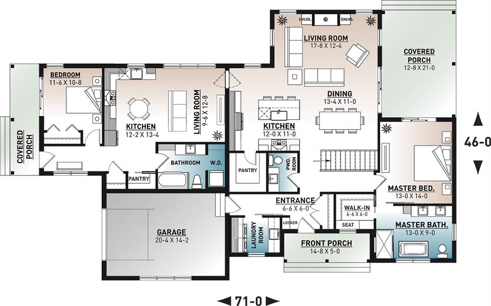 Multi generational Family Farm House Style House Plan 8826 Plan 8826