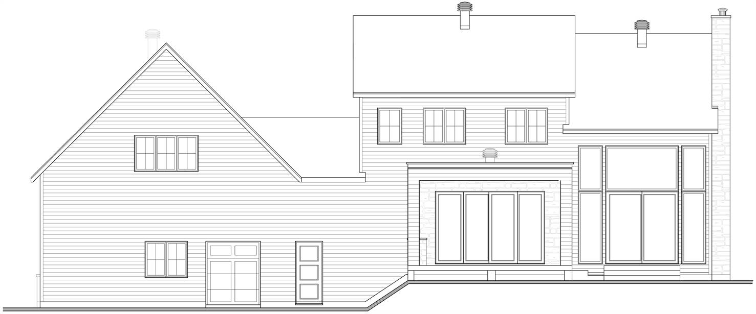 Rear Elevation Featuring Covered Porch and Garage Access