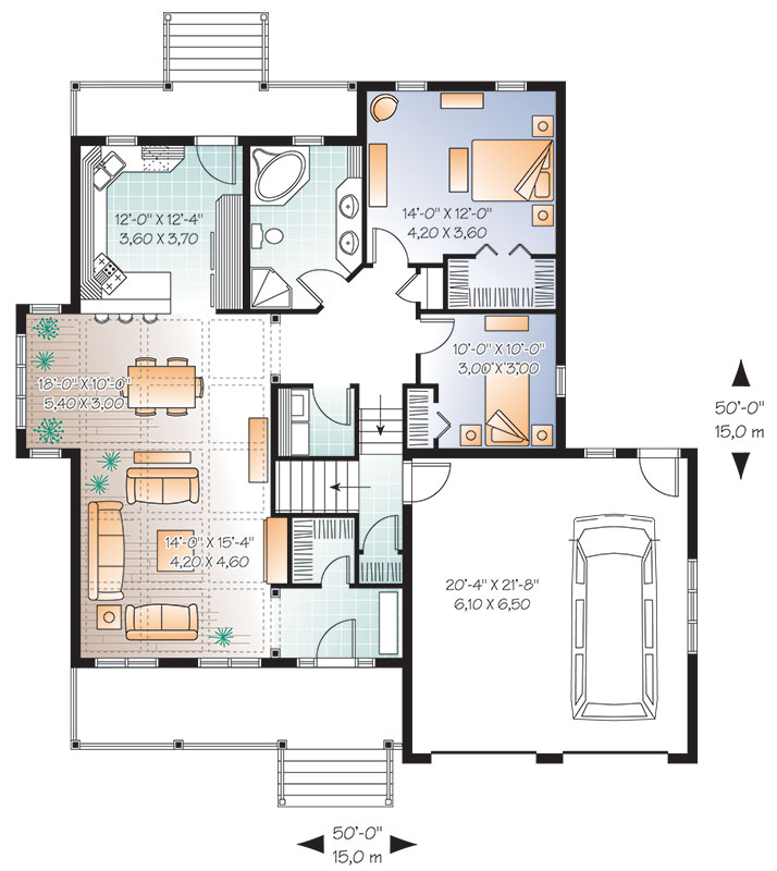 2 Bedrooms and 1.5 Baths - Plan 9579