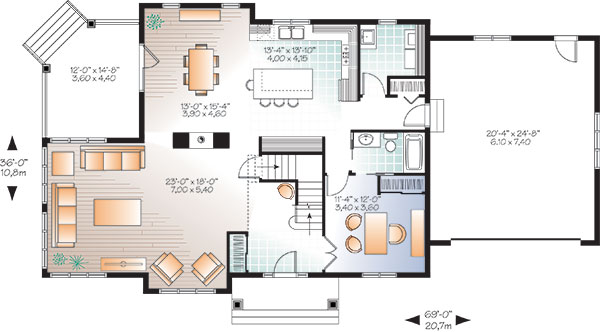 Cottage House Plan with 5 Bedrooms and 4.5 Baths - Plan 9830