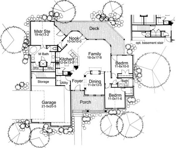 First Floor Plan image of The Oakwood House Plan