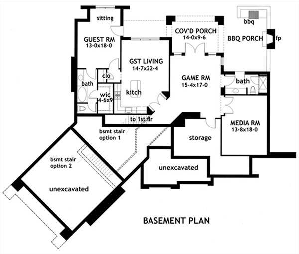 Basement Plan image of L'Attesa Di Vita II House Plan