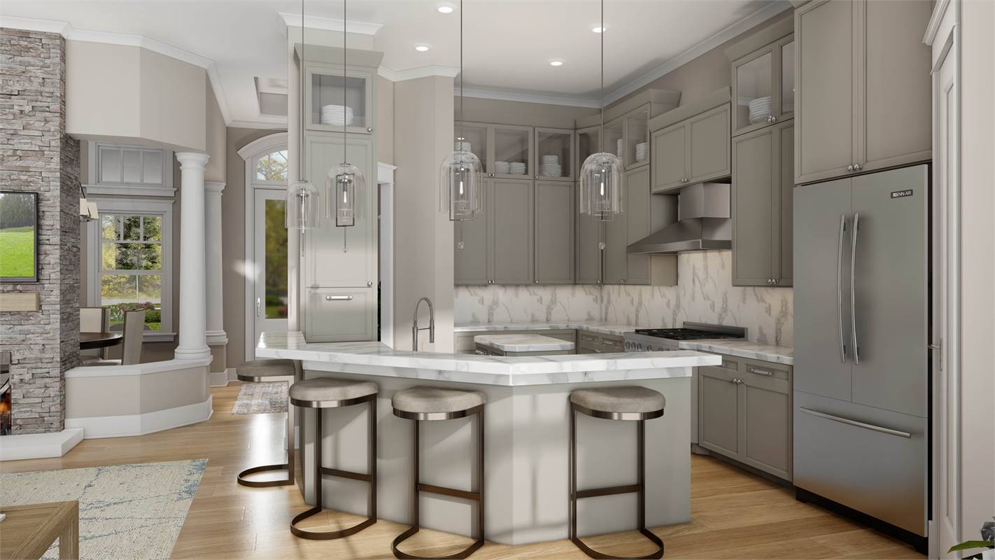 Luxurious Kitchen Featuring JennAir® Appliances image of L'Attesa Di Vita II House Plan