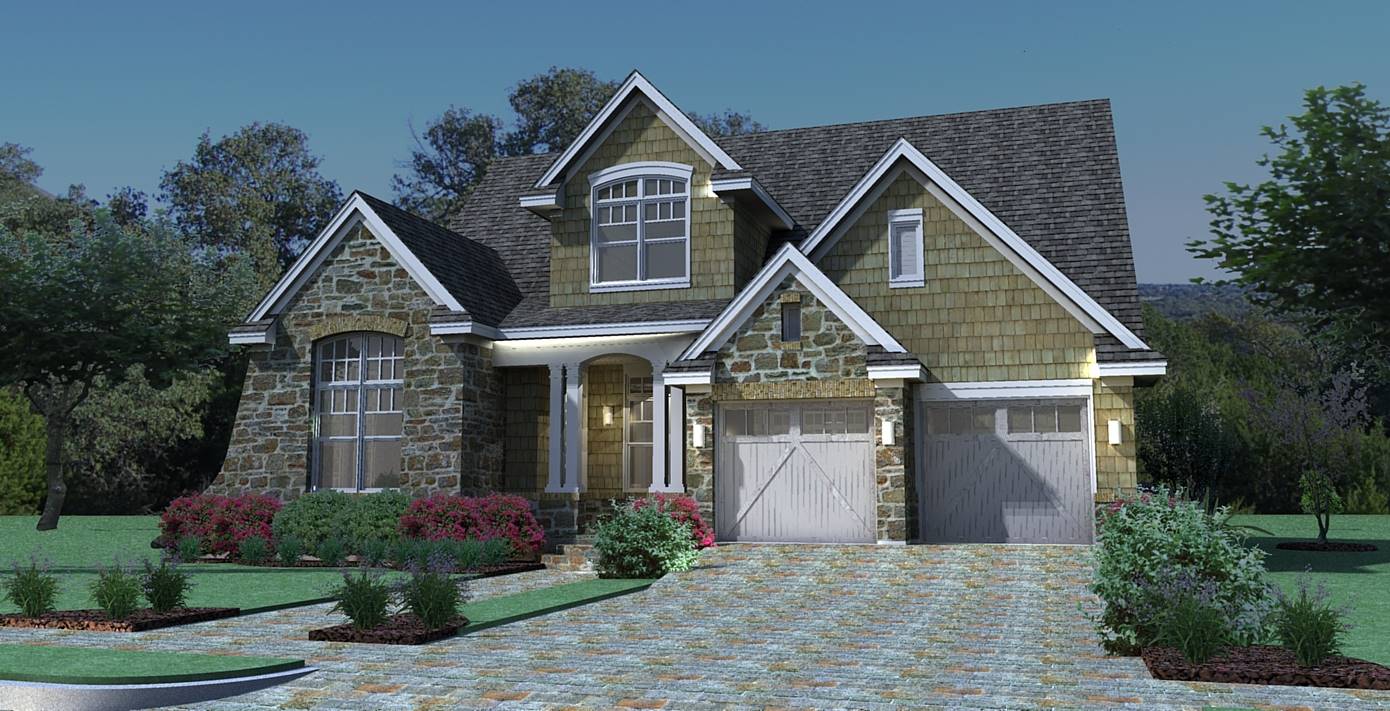 Front View image of Whispering Valley House Plan