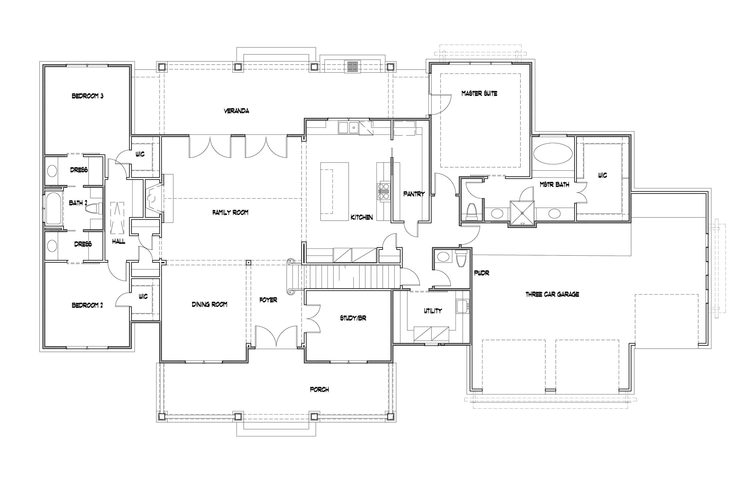 3-Car Front-Entry Option