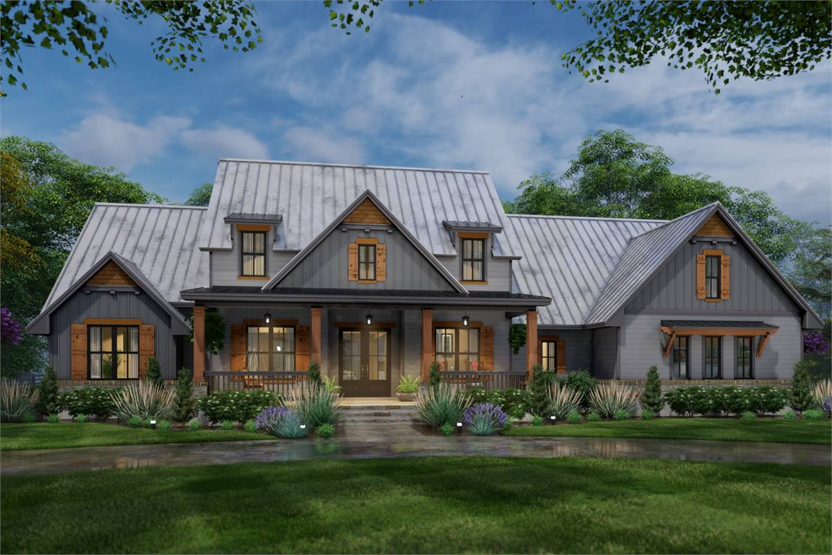 Open Floor Plan Farmhouse Style House Plan 6596 Plan 6596