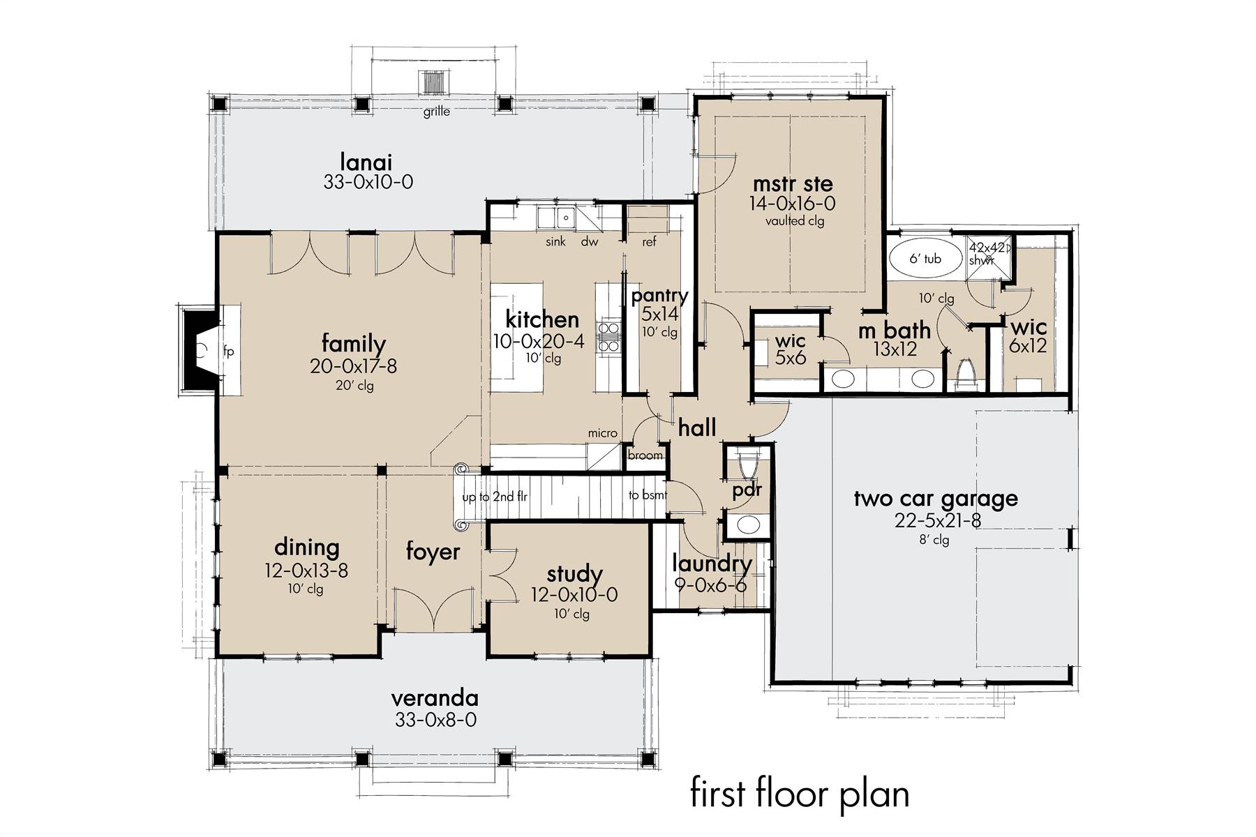 1st Floor Plan image of The Jefferson House Plan