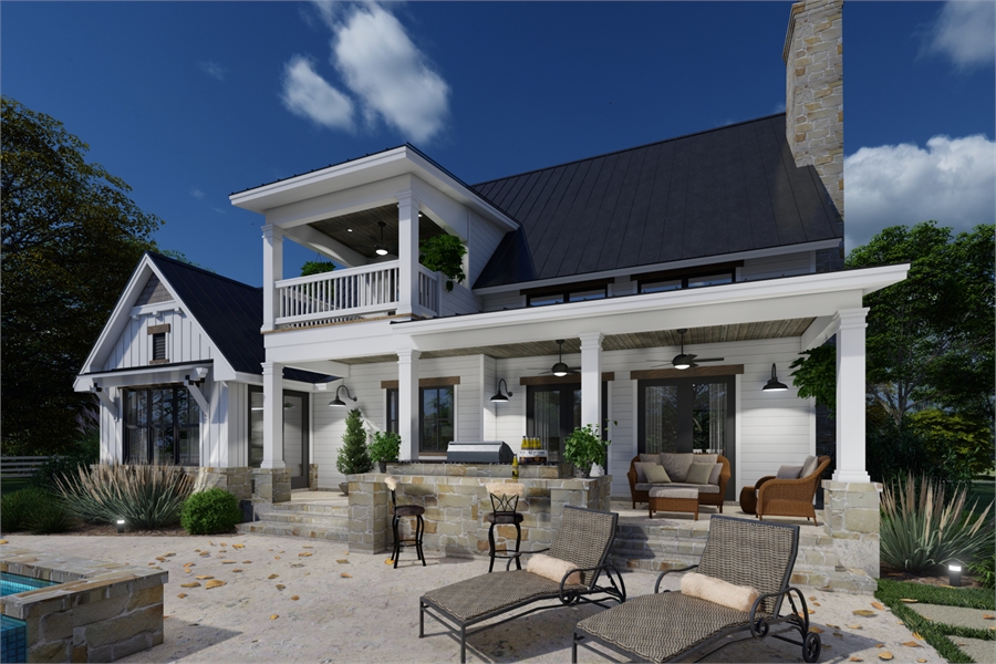 A Covered Patio Perfect for Summer Entertaining image of The Jefferson House Plan