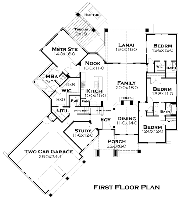 First Floor Plan image of Reconnaissante Cottage House Plan